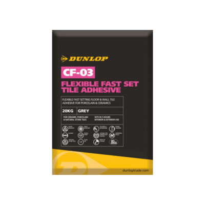 Dunlop CF-03 Flexible Fast Set Tile Adhesive Grey