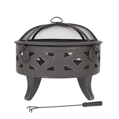 La Hacienda Diamond Firepit with Grill