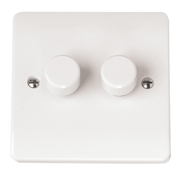 Click Mode 2G 2W 100W LED Dimmer Switch White CMA162