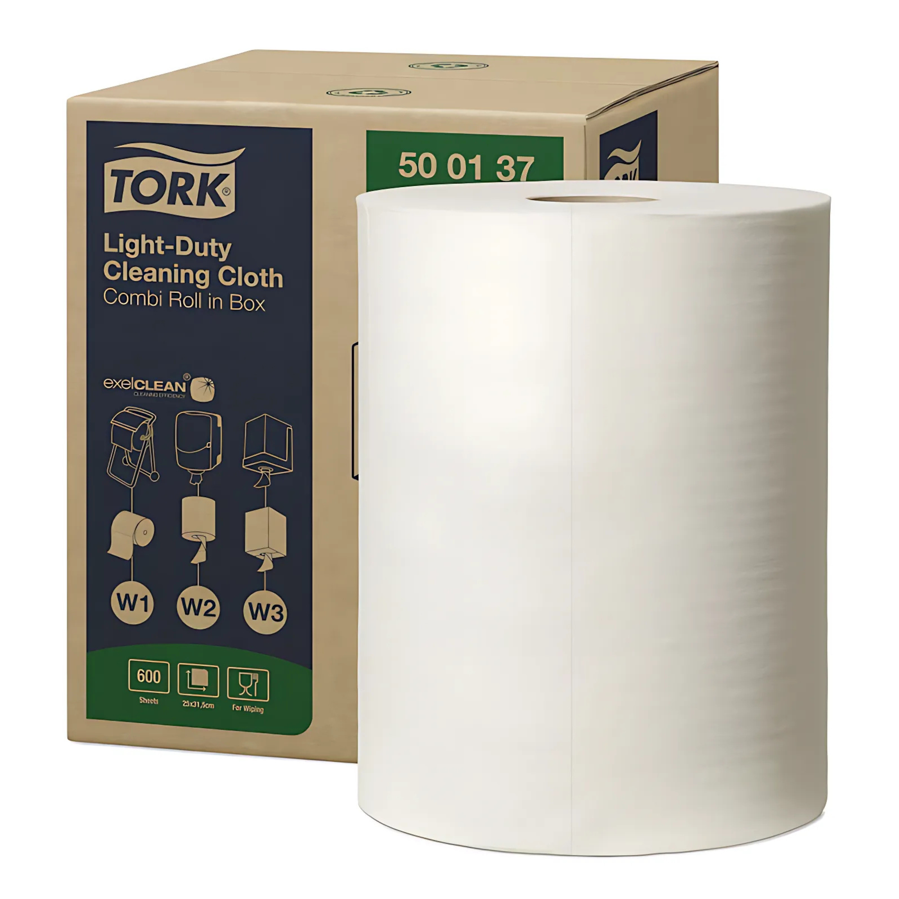Tork Light Duty Cleaning Cloth, White, Case