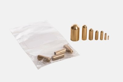 Cable heads, for cable &Oslash; 2,5mm, brass, 10pc