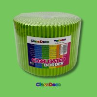 Corrugated Border - "Vibrance" Light Green (15m) 