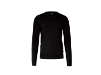 [443.16] N112M Brighton V-Neck Knitted Jumper Fine Gauge Black