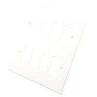 White Metal 8 Gang Grid Plate 6010-355