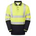 PULSAR&reg; PROTECT Two Tone Long Sleeve Polo Shirt Yellow