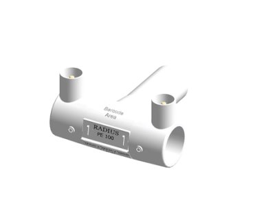 Radius Systems Equal Tee Black Electrofusion 32mm 16BAR WATER/10BAR GAS PE100 40V 4.0PIN WA2204