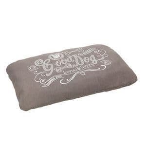House of Paws Good Dog Linen Grey Cushion 82 x 57cm