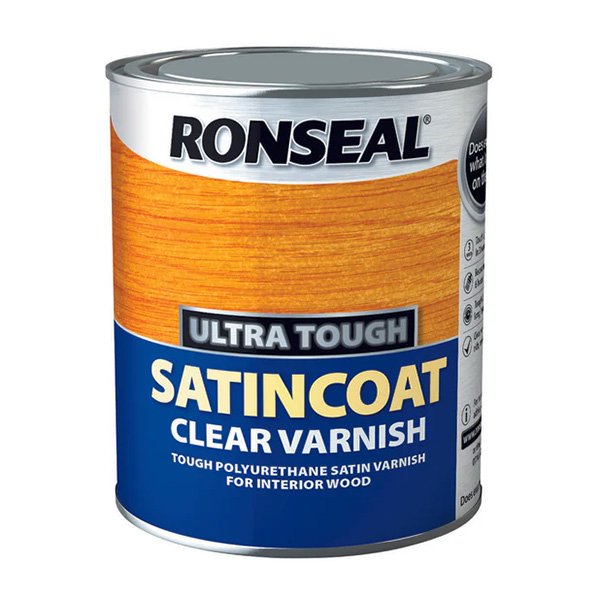 Ronseal Ultra Tough Hardglaze Varnish Satin 750ml