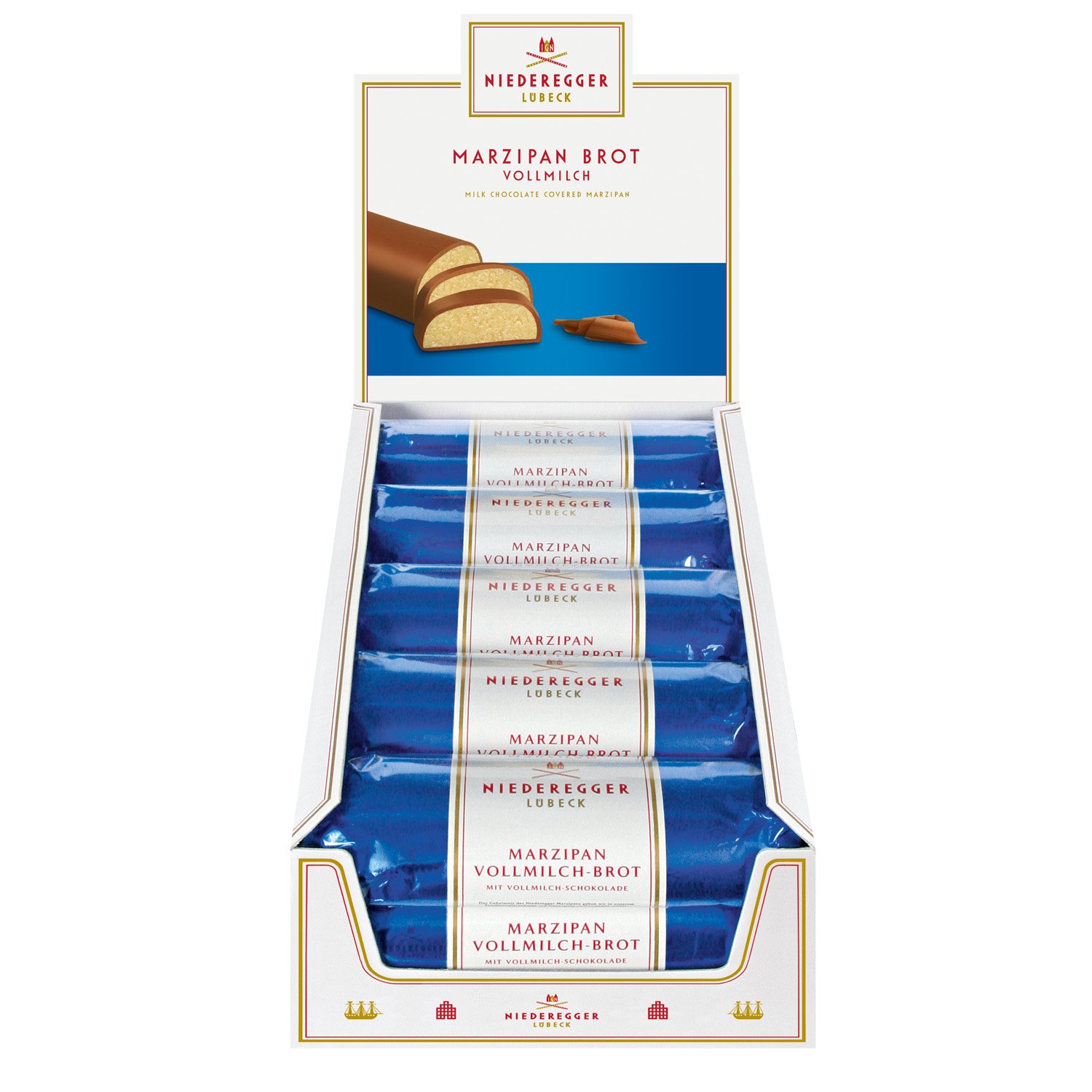 Milk chocolate covered marzipan loaf - 15x125g
