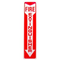 Fire Extinguisher Arrow, 4"W x 18"H, Aluminum (.020)