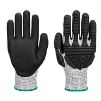 Portwest TPV Impact Cut Glove, Grey/ Black, XL