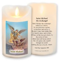 LED Candle/Scented Wax/Timer/St.Michael   (86689)