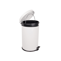 Steel Pedal Bin, 25 x 39c m, 12 L, White