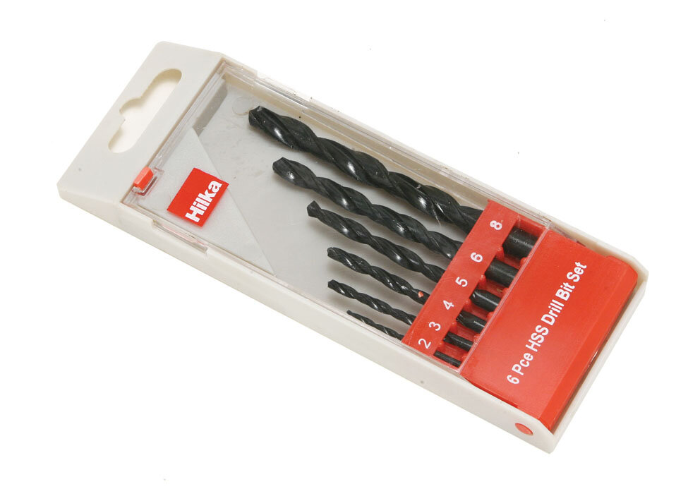 HILKA 6 PCE HSS DRILL BIT SET
