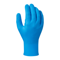 Traffi X-Dura Grip Nitrile Disposable Gloves, Blue