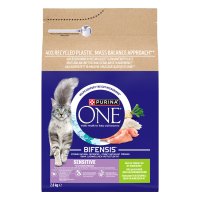 Purina One 12621477 Bifensis Sensitive Adult Cat Dry Food Turkey 2.8kg 