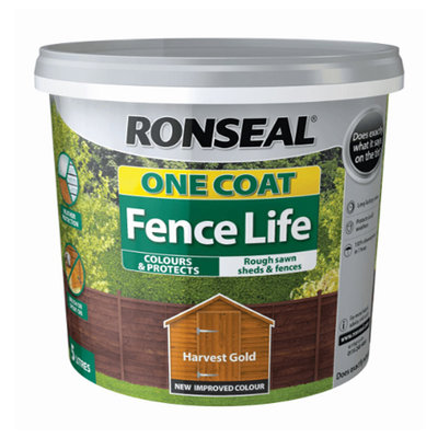 Ronseal Fence Life One Coat - Harvest Gold  5L