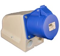 GARO IP44 WALL SOCKET 2 PIN +E 32A 220V DOUBLE ENTRY