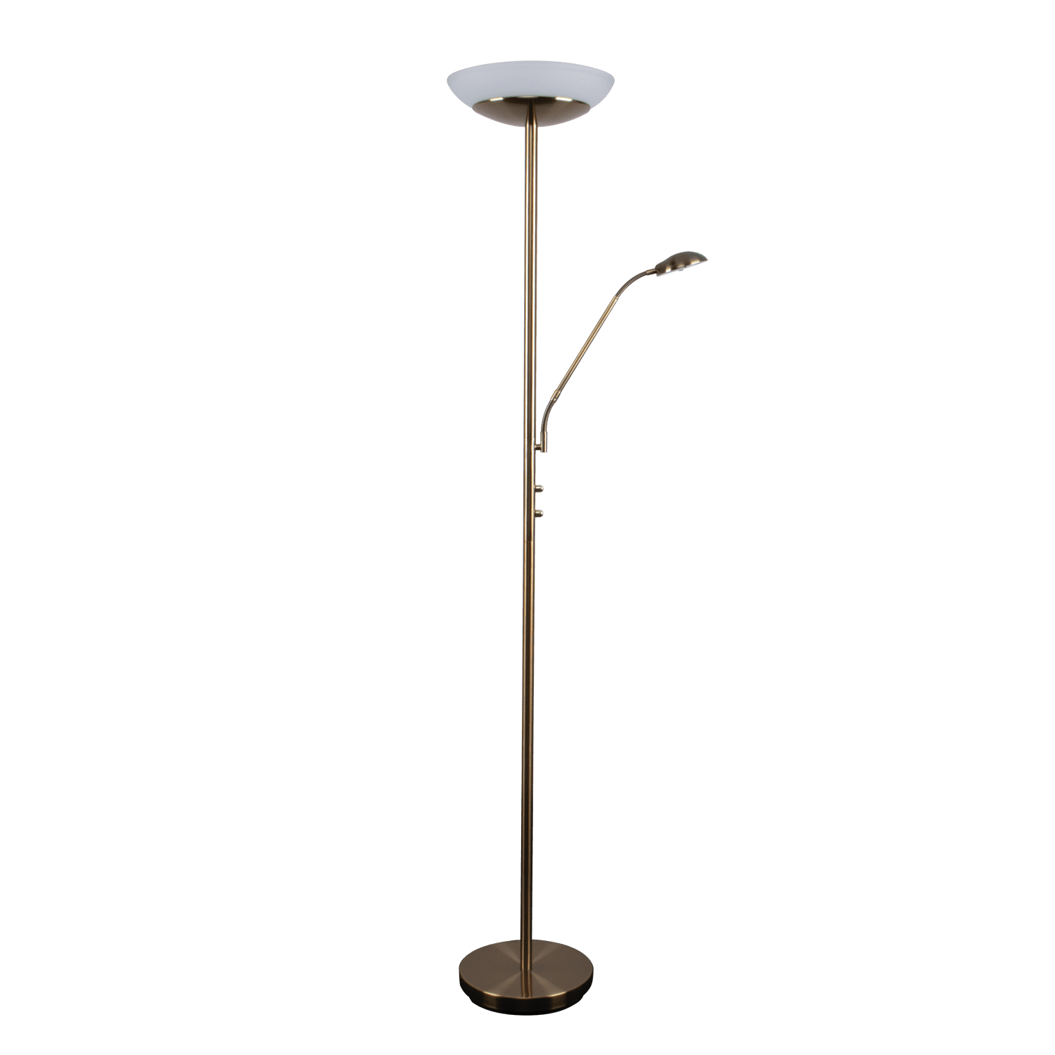 Domus Eden LED Mother and Child Floor Lamp Antique Brass