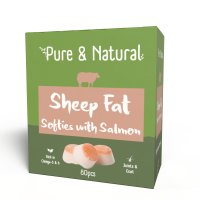 Pure & Natural Sheep Fat Softies Salmon 80pcs 265gm