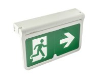 SWISS PLUS Dual Test, 2.5W Maintained Emergency Exit Blade Light, with Multiple Mounting Options, White