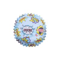 CUPCAKE CASES FOIL LINED -COMIC BOOK STD.30PK