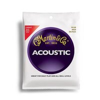 Martin M140 Light Acoustic Guitar Strings 12-54 (80/20 Bronze)