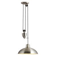 DISC- RISE & FALL SINGLE PENDANT SATIN NICKEL