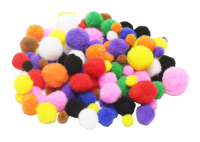 Pom Poms - Bright  15,25,35mm - 300 piece