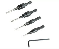 Faithfull Screwsink Countersink Drill Bit Set 4 Piece