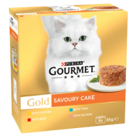 Gourmet Gold Adult Savoury Cake Meat Multipack 6x8x85g 