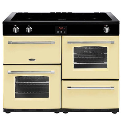 Belling Farmhouse Electric Induction Range Cooker - Cream
