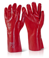 PVC Red 14" Gauntlets