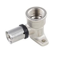 Tucker French 16X1/2 F Elbow with Plate-Female Press Fitting ZL-KY115-1612F