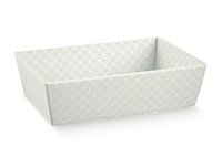 BOX TRAY SMALL 230X170X80mm  GREY EMBOSSED