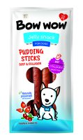 Bow Wow Pudding Sticks - Beef & Collagen x 6 (Red)