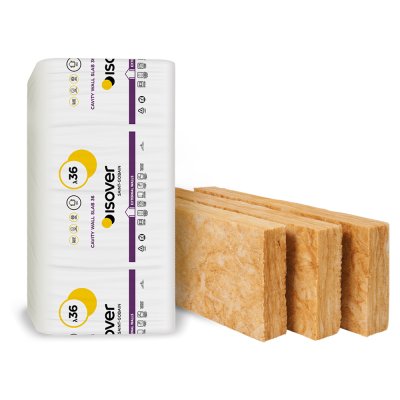 Isover Cavity Wall Slab (CWS) 36 1200 x 455 x 85mm (6.55m2 Pack)