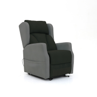 Lorenzo Recliner Dual Motor with Roller System is grey and black.