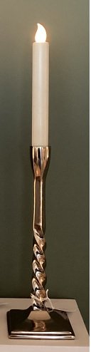 Candlestick Twist on Bottom Half of Stem Coffee Brown Finish 9x27cm