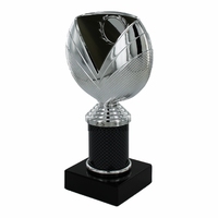 15cm Silver Cup & Black Tubing on Marble