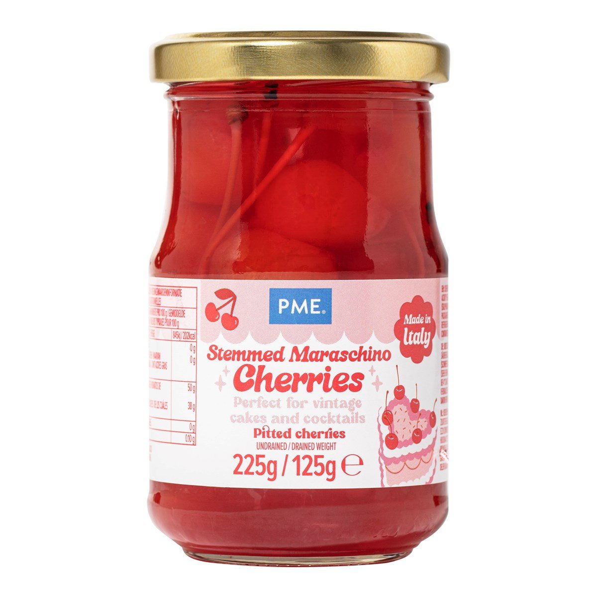 STEMMED MARASCHINO CHERRIES 225g