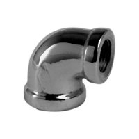 90 Deg. Reducing Elbow, 1/2" - 3/8", Chrome