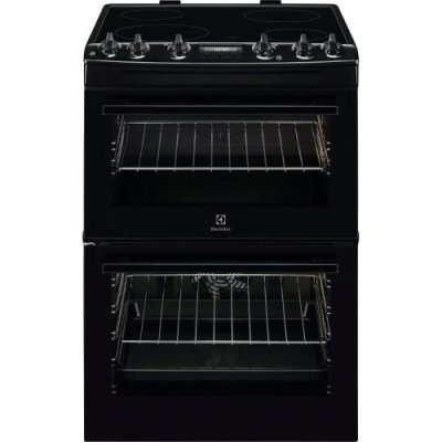 Electrolux 60cm Twin Cavity Freestanding Electric Cooker - Black | LKR655200K