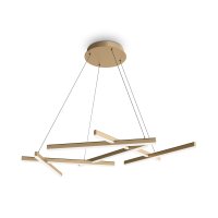 LINE PENDANT MATT GOLD