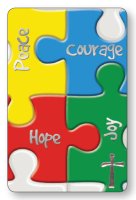 Prayer Card - Peace,Courage,Joy,Hope   (71825)