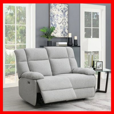 Hilton 2 Seat Power Recliner Sofa - Grey 1