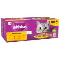 Whiskas 1 Plus Cat Pouches Poultry Selection in Jelly 80x85gm