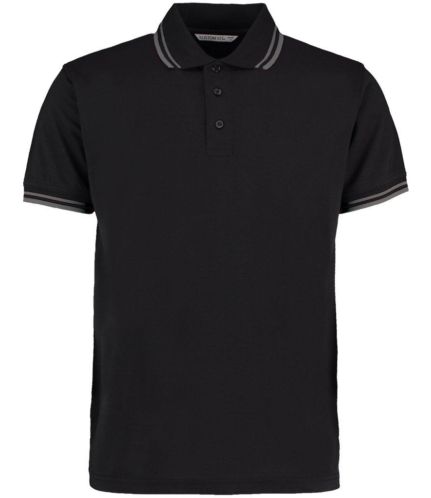 Kustom Kit Contrast Tipped Poly/Cotton Pique Polo Shirt