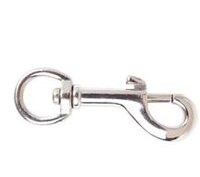 Snap Hook with Swivel Nickel 78mm Each