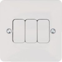 Hager Sollysta 3G 2W Switch White WMPS32